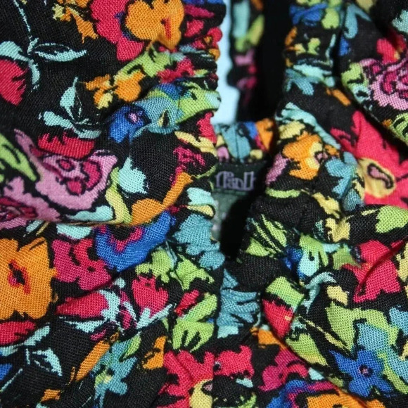 Wild Fable Black Floral Print Halter Top Sized Medium - Picture 10 of 16